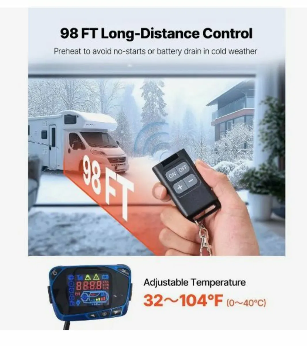 Diesel Air Heater, 12-24V 8KW, Fast Heating - Image 2