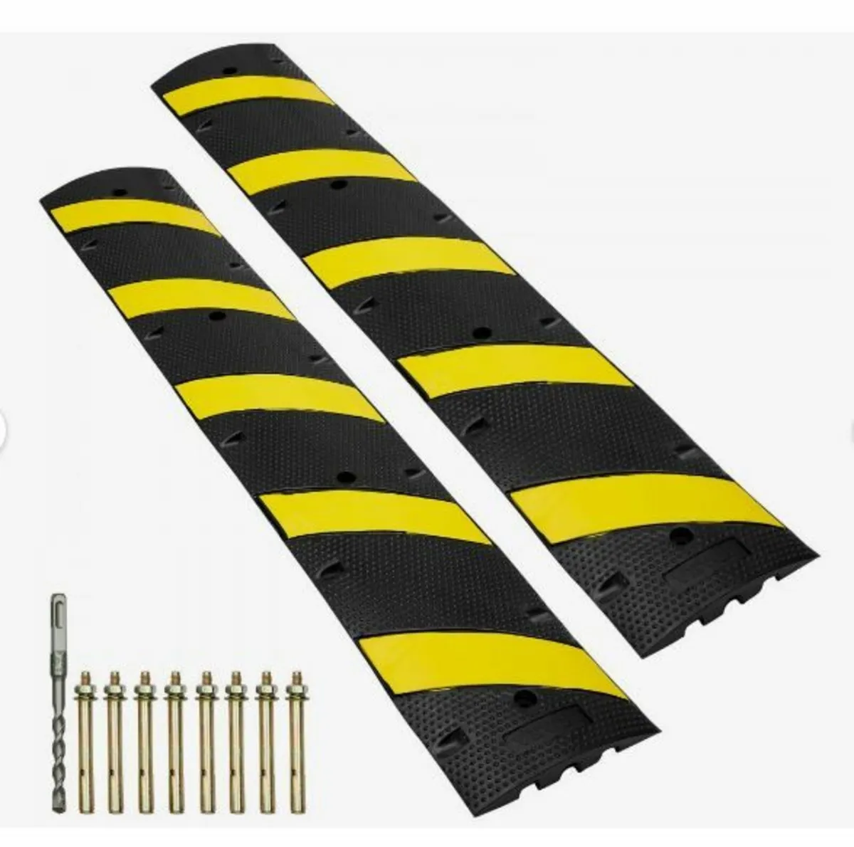 2PCs Rubber Speed Hump 183 x 30 x 4.5 cm - Image 1