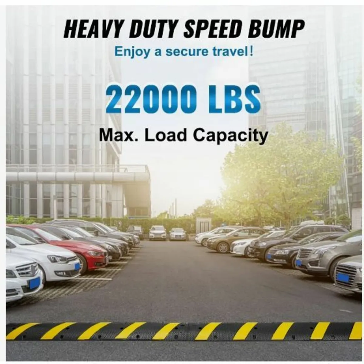 2PCs Rubber Speed Hump 183 x 30 x 4.5 cm - Image 2