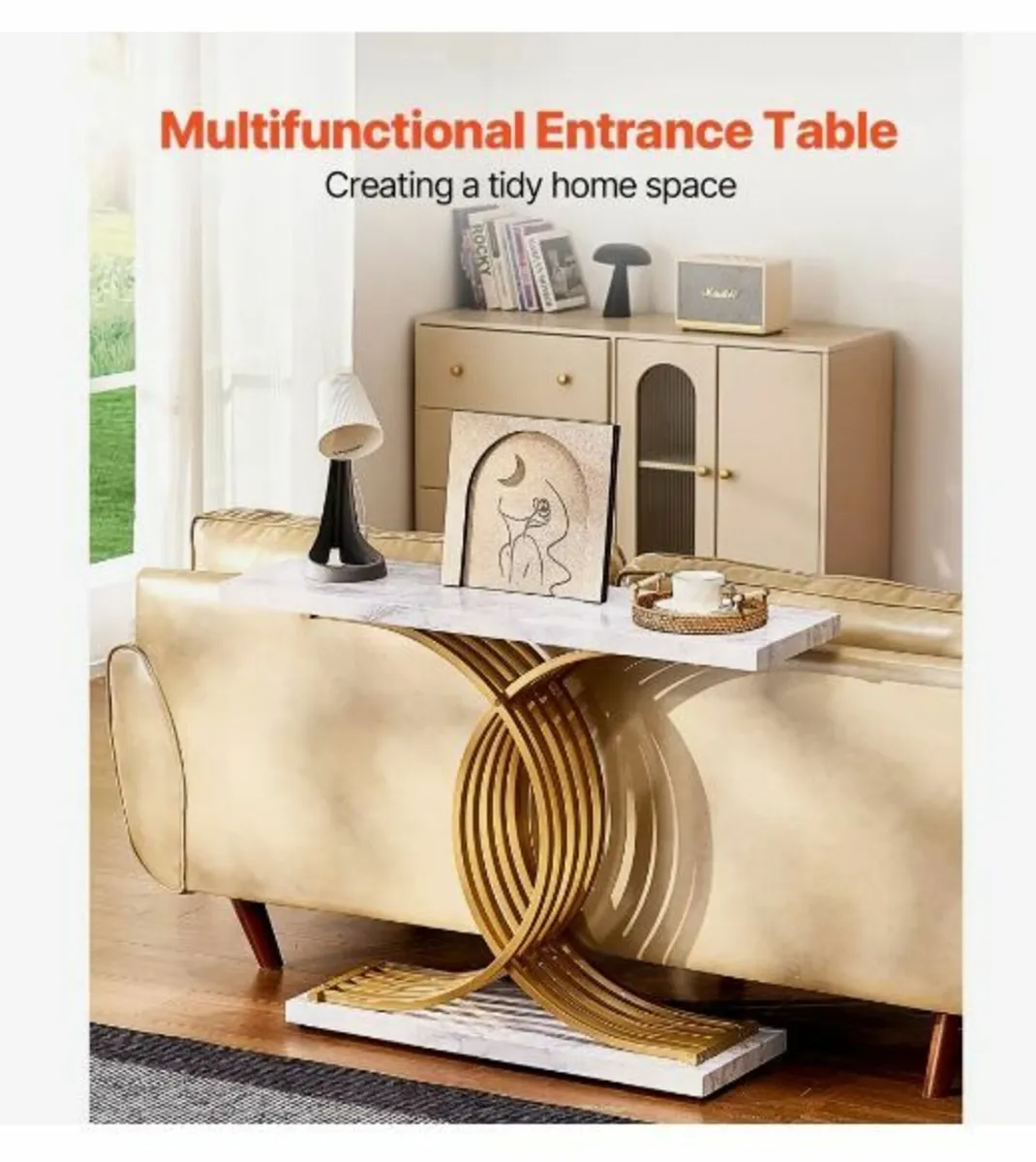 Narrow Console Sofa Table, 39.4 inches - Image 2