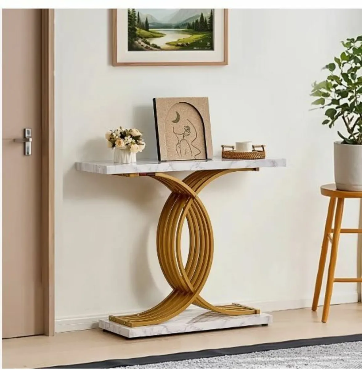 Narrow Console Sofa Table, 39.4 inches - Image 4