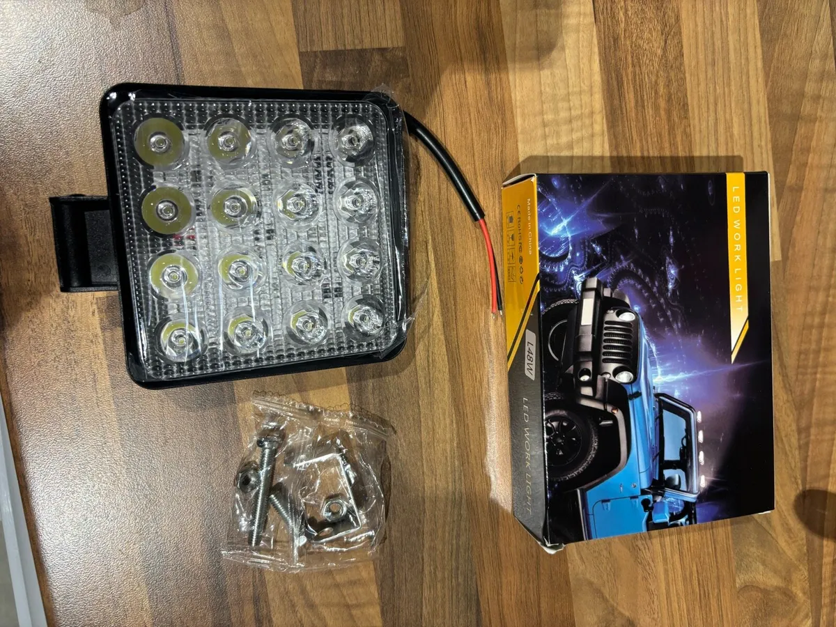 10 x 48w 4” square led work lights 6000k - Image 1