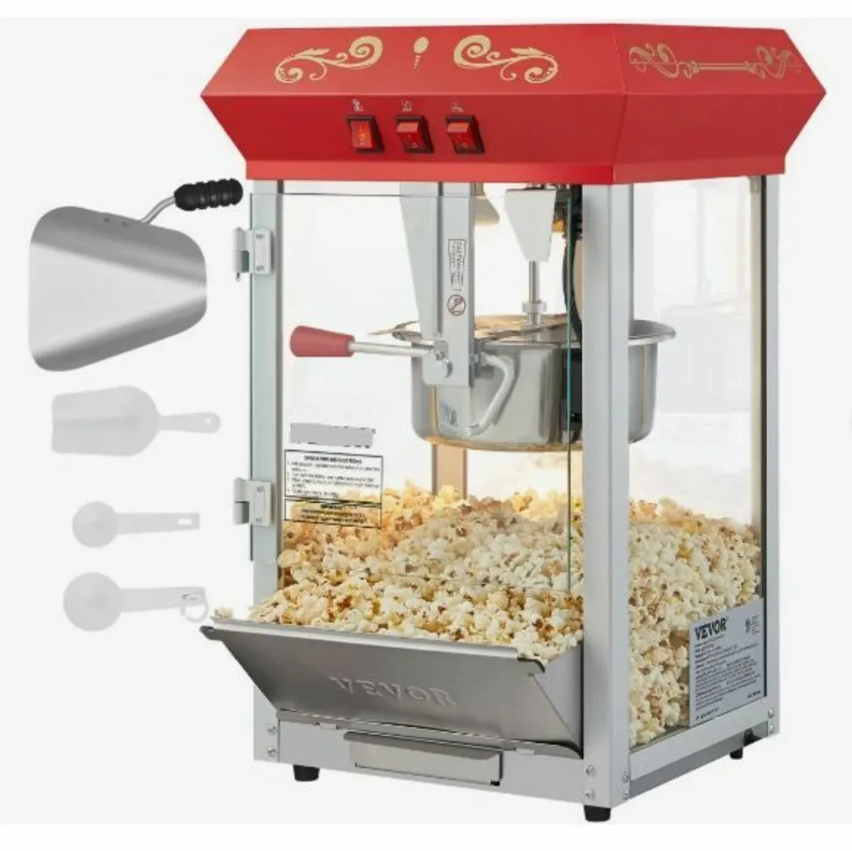 Popcorn Maker, 850W Popcorn Popper Machine - Image 1