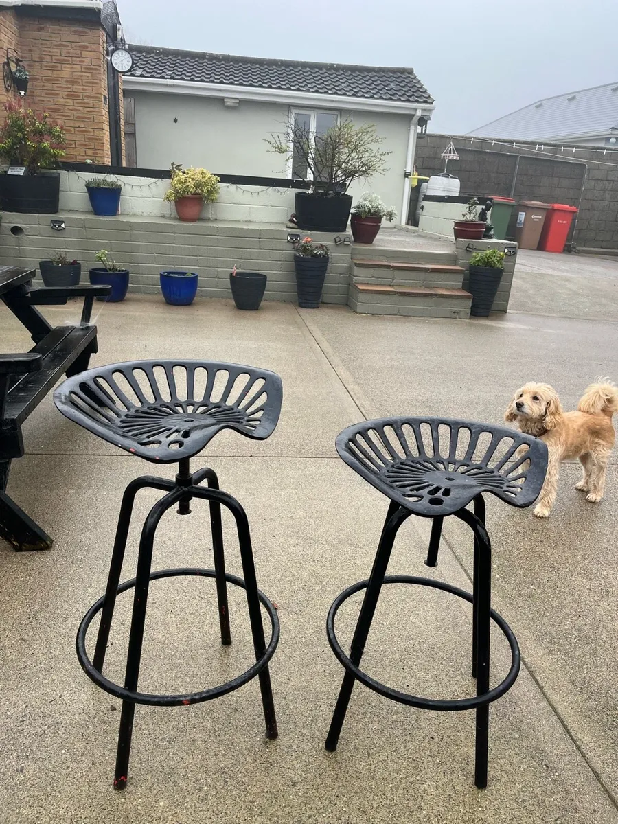Two Metal Stools - Image 1