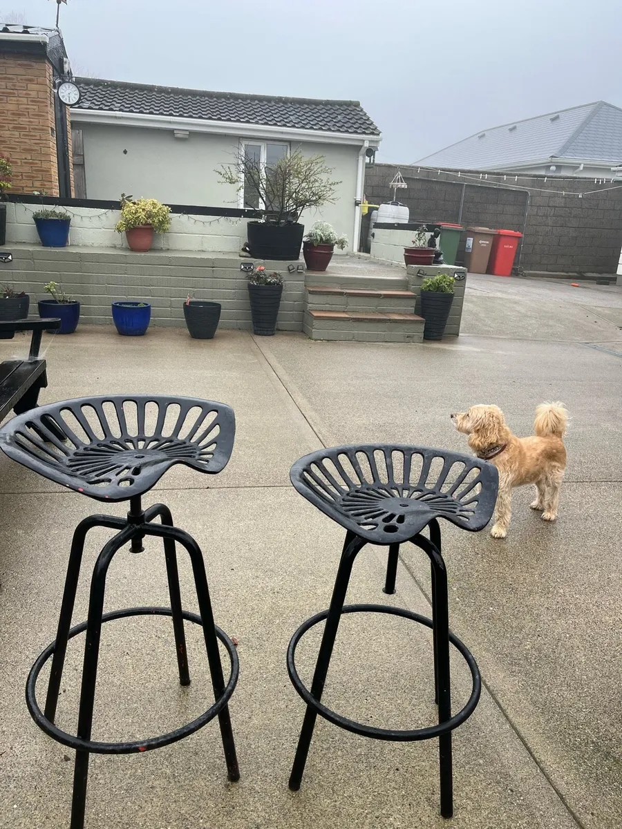 Two Metal Stools - Image 2
