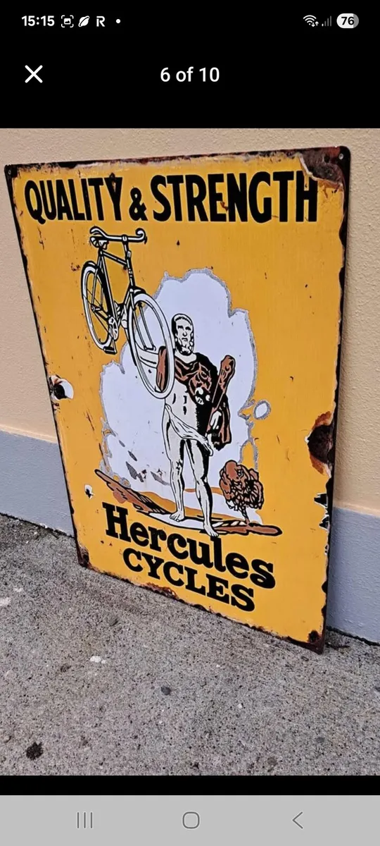 Large  herculeys metal sign - Image 1