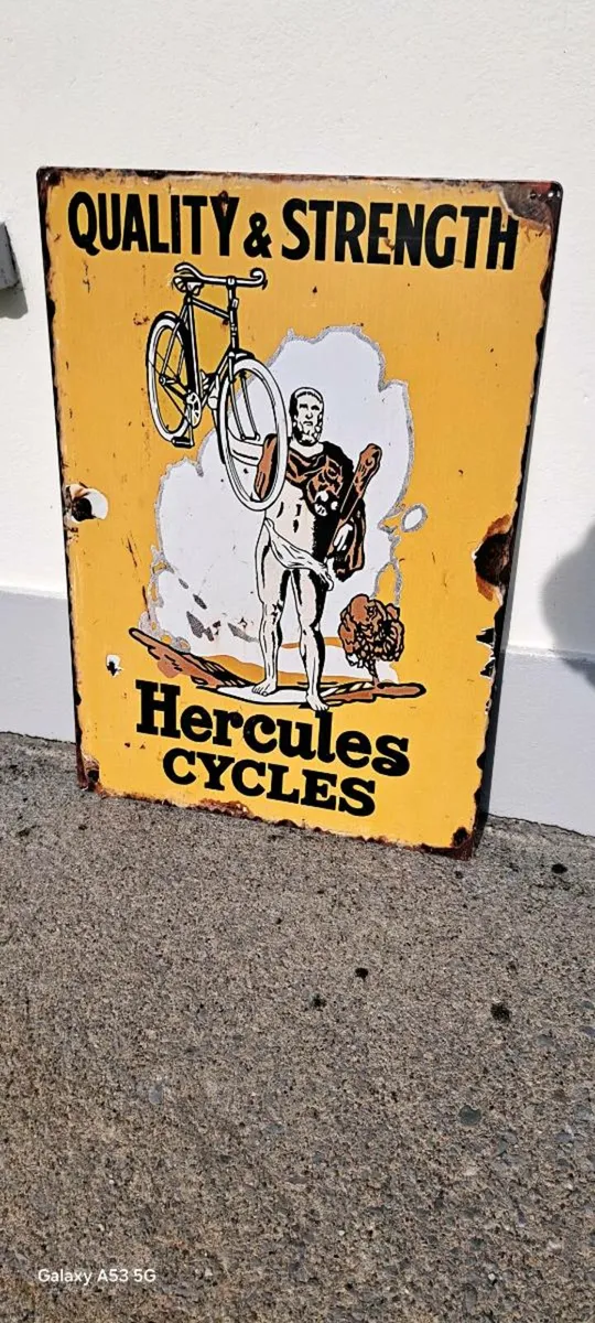 Large  herculeys metal sign - Image 3