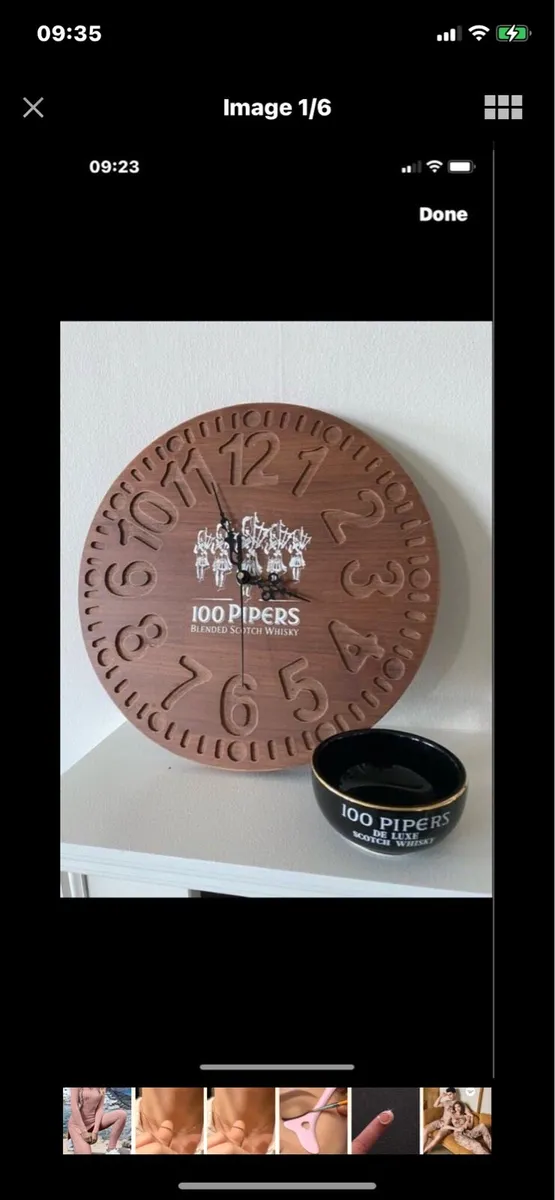 100 Pipers Bar Clock & Dish - Image 1