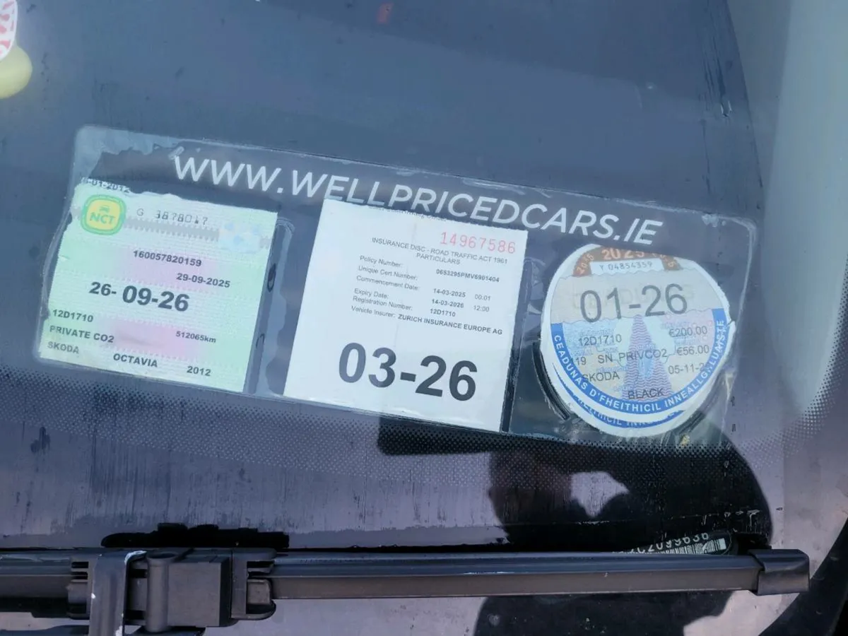 2012 skoda octavia  nct and tax - Image 3