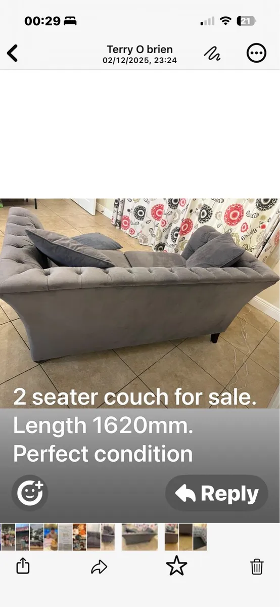 2 Seater Couch 1620 mm length - Image 4