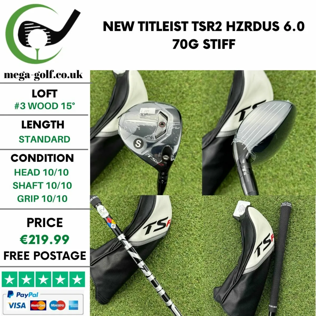 New Titleist TSR2 #3 Wood 15° / Stiff - Image 1