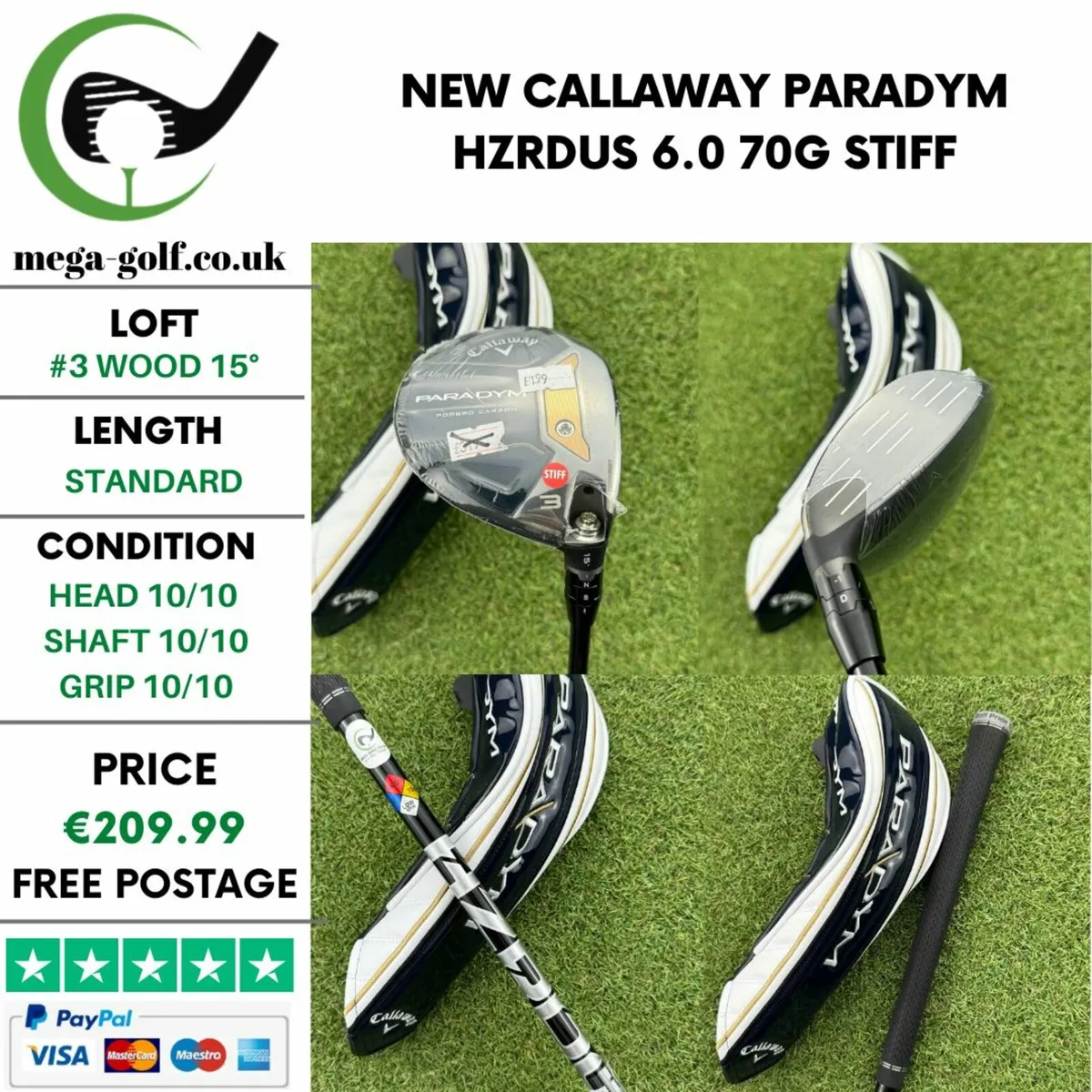 New Callaway Paradym #3 Wood 15° / Stiff - Image 1