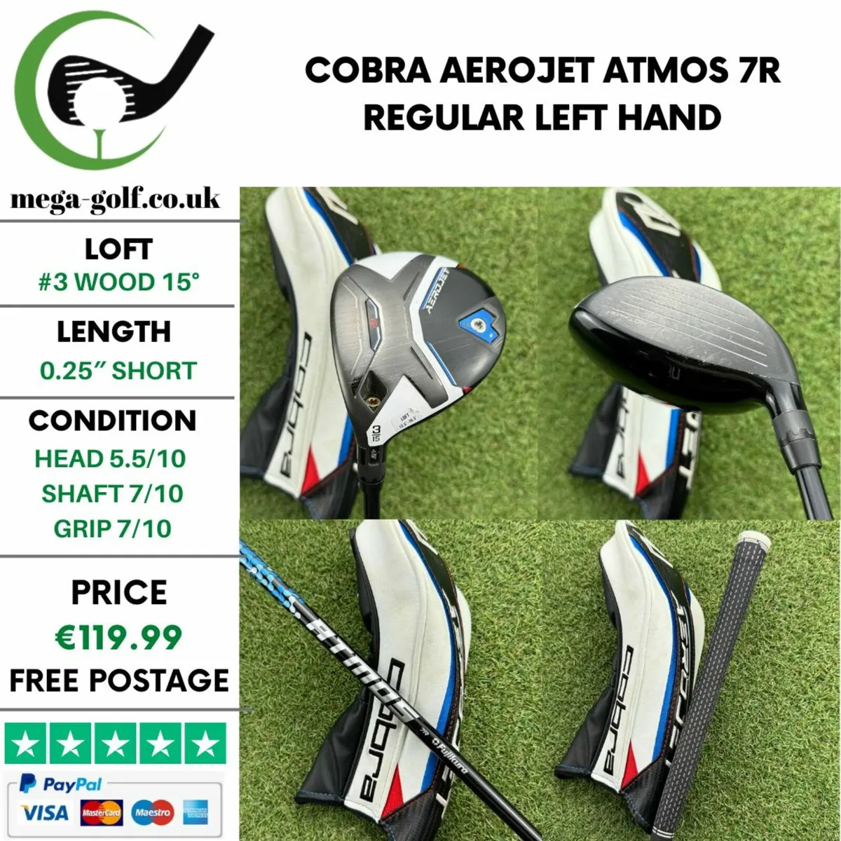 Cobra Aerojet #3 Wood 15° / Atmos 7R Regular - Image 1