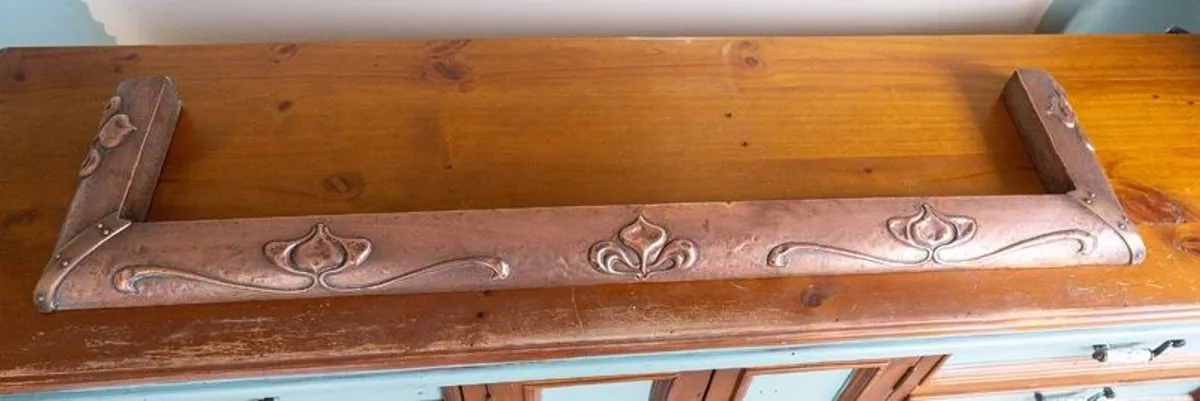 Antique Arts and Crafts Copper Fire fender - Image 1