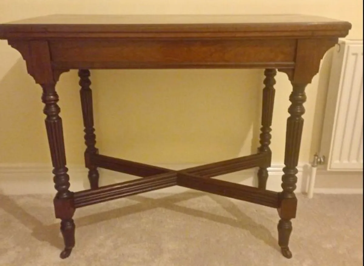 Victorian James Shoolbred cards table - Image 1