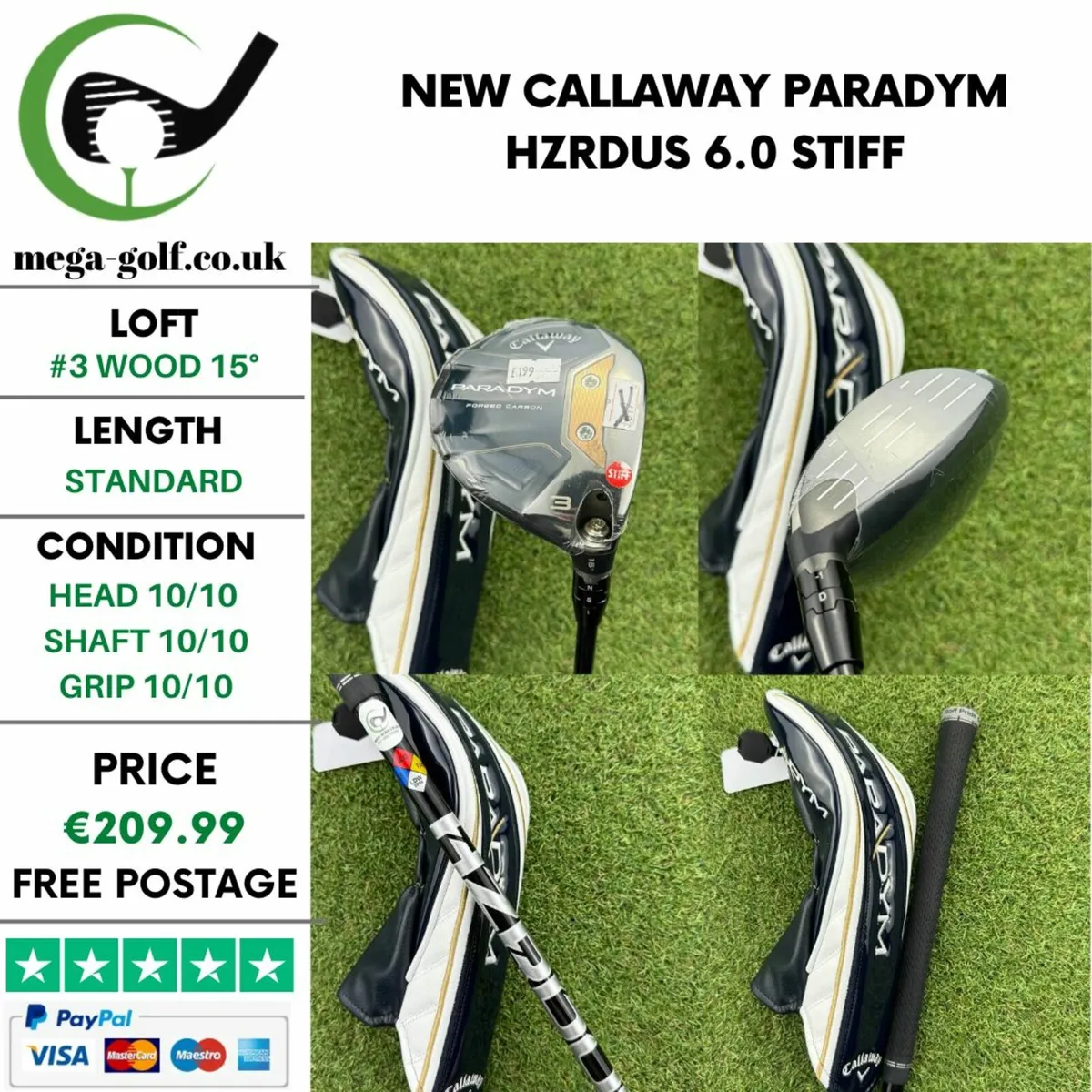New Callaway Paradym #3 Wood 15° /Hzrdus 6.0 Stiff - Image 1