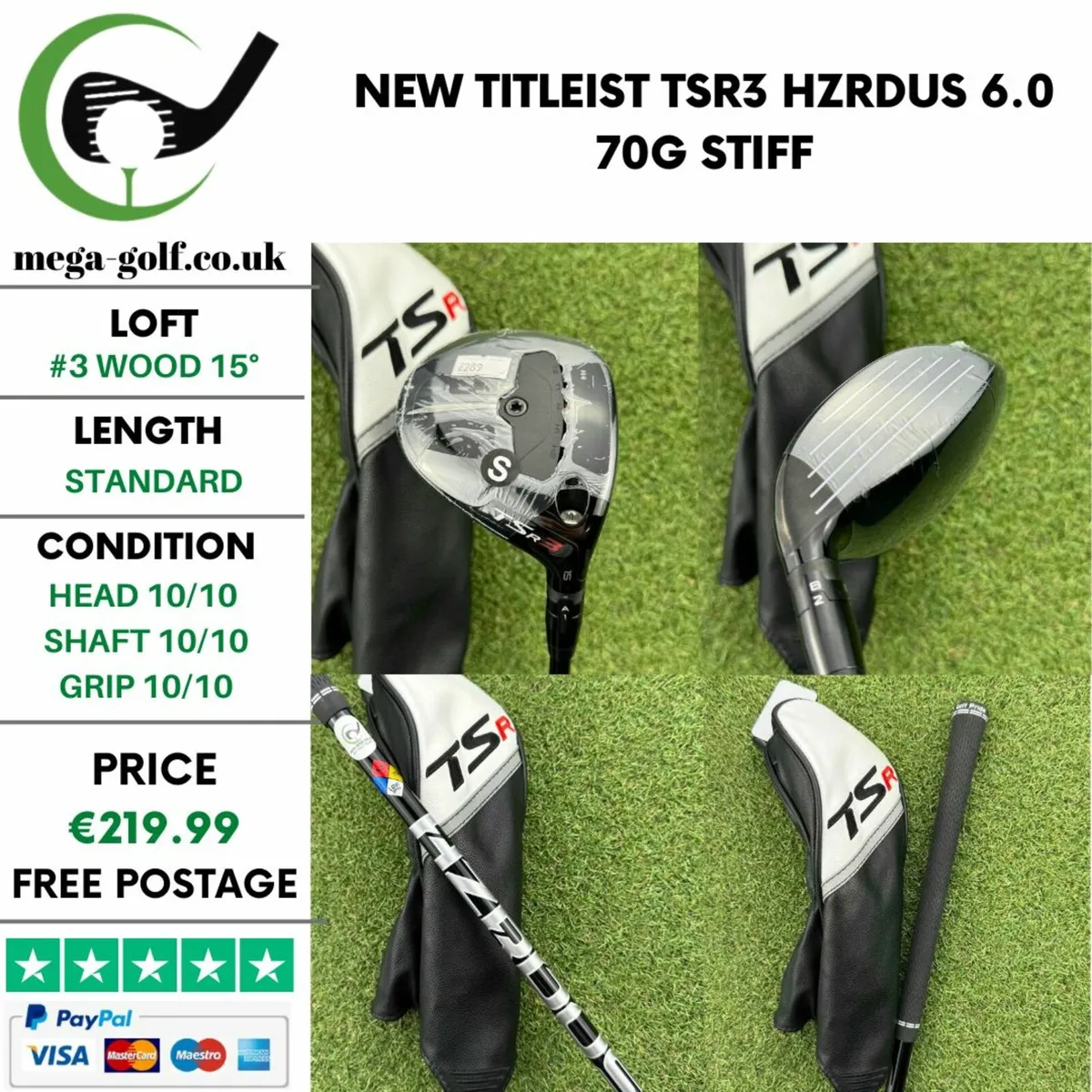 New Titleist TSR3 #3 Wood 15° / Stiff - Image 1