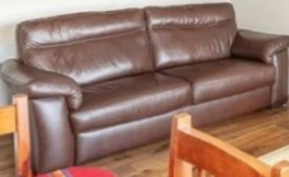 Natuzzi Italian leather 3 Seater Sofa Bed - Image 1