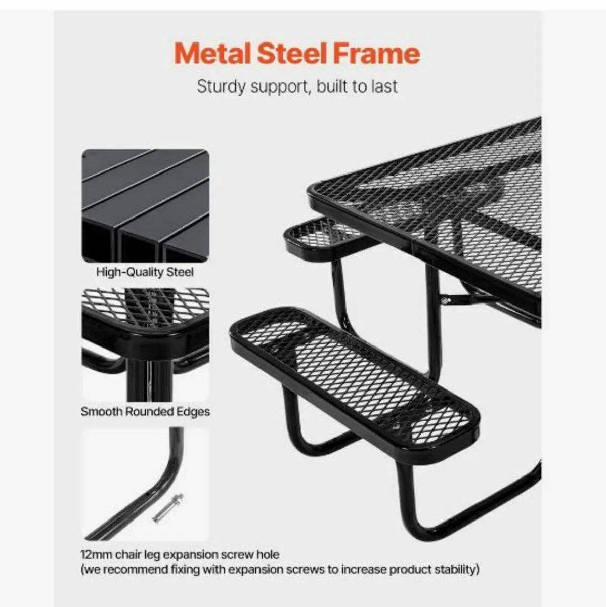 Picnic Table, Outdoor Weather Resistant - Image 2