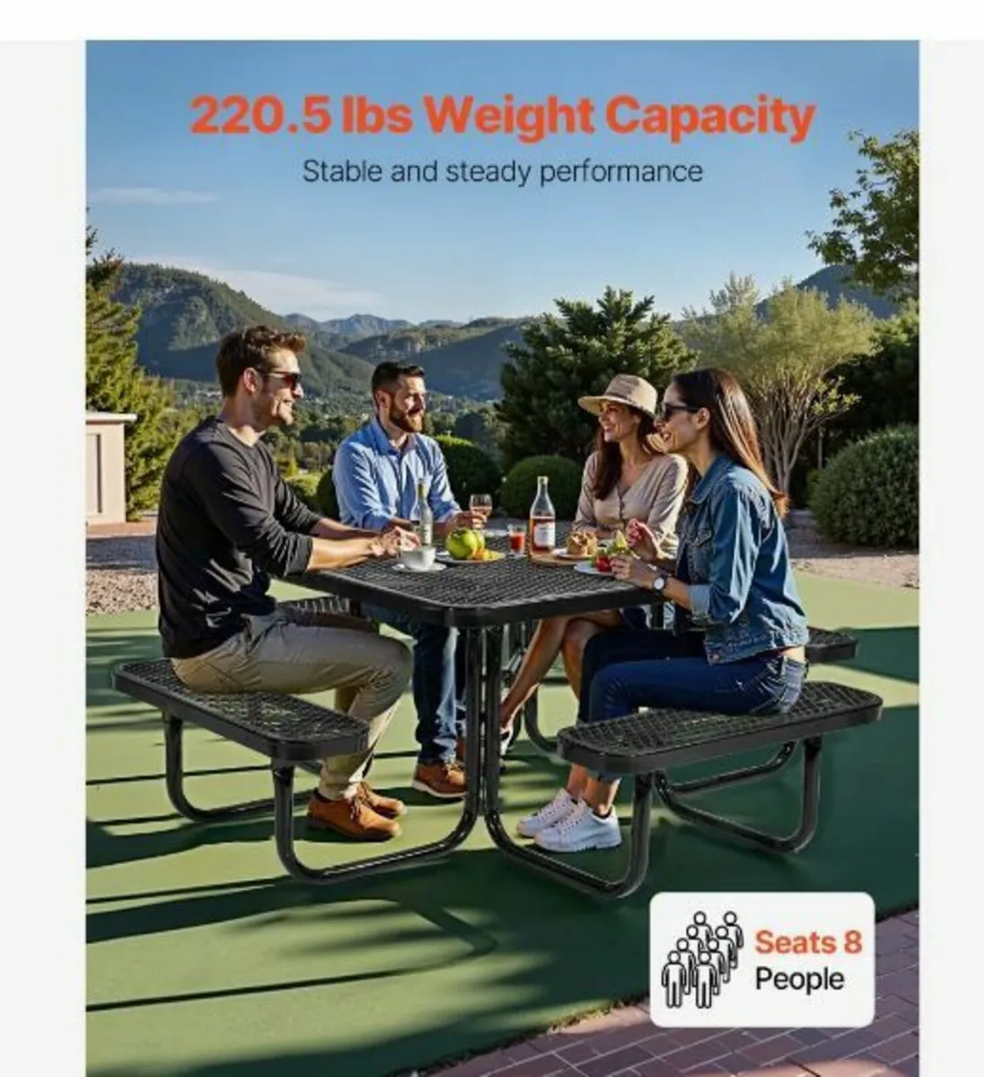 Picnic Table, Outdoor Weather Resistant - Image 3