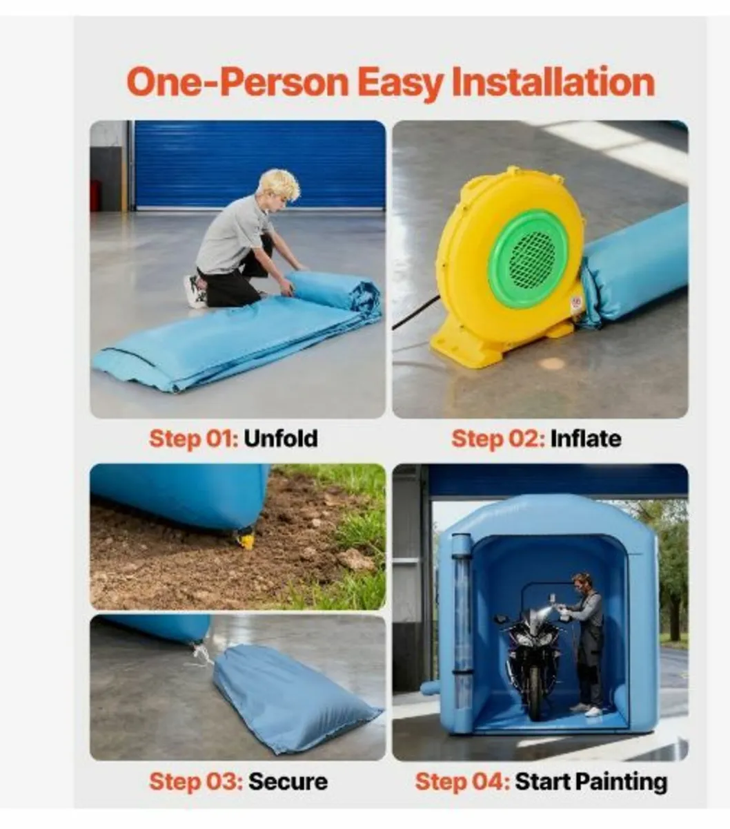 Inflatable Paint Booth, 3 x 2.5 x 2.5 m - Image 2