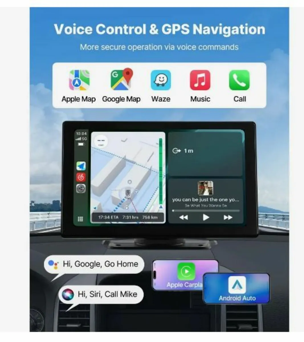 Wireless Car Stereo, 228.6mm - Image 2