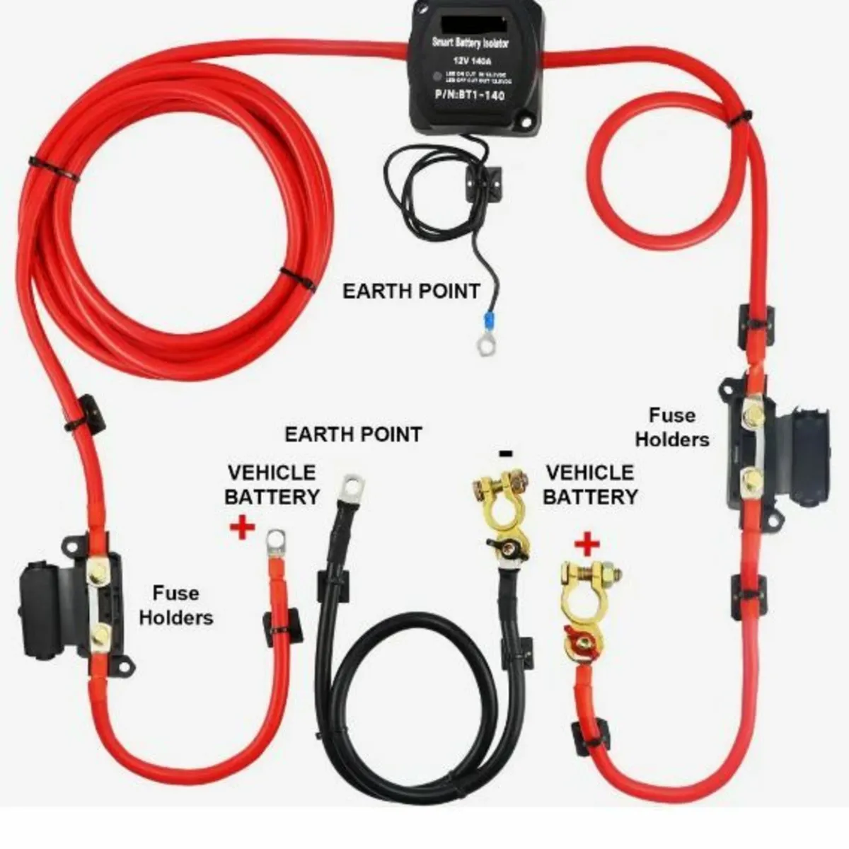 Split Charge Relay Kit, 6mtr 12V - Image 1