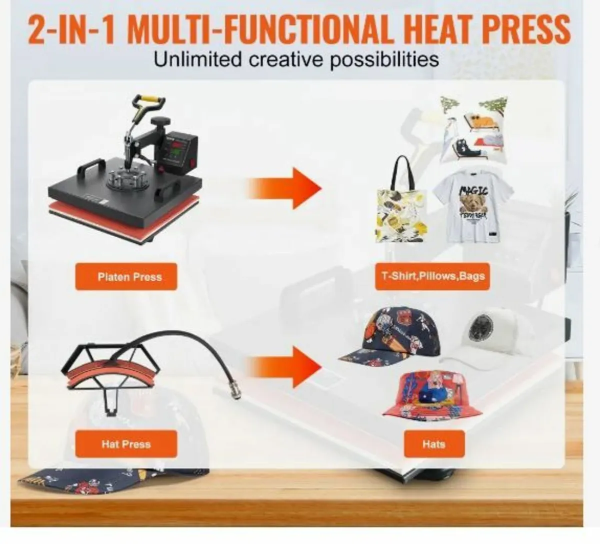 Heat Press Machine, 15x15inch / 38x38cm - Image 3