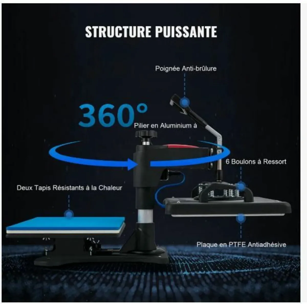 Heat Press, 5 in 1 Heat Press Machine - Image 3
