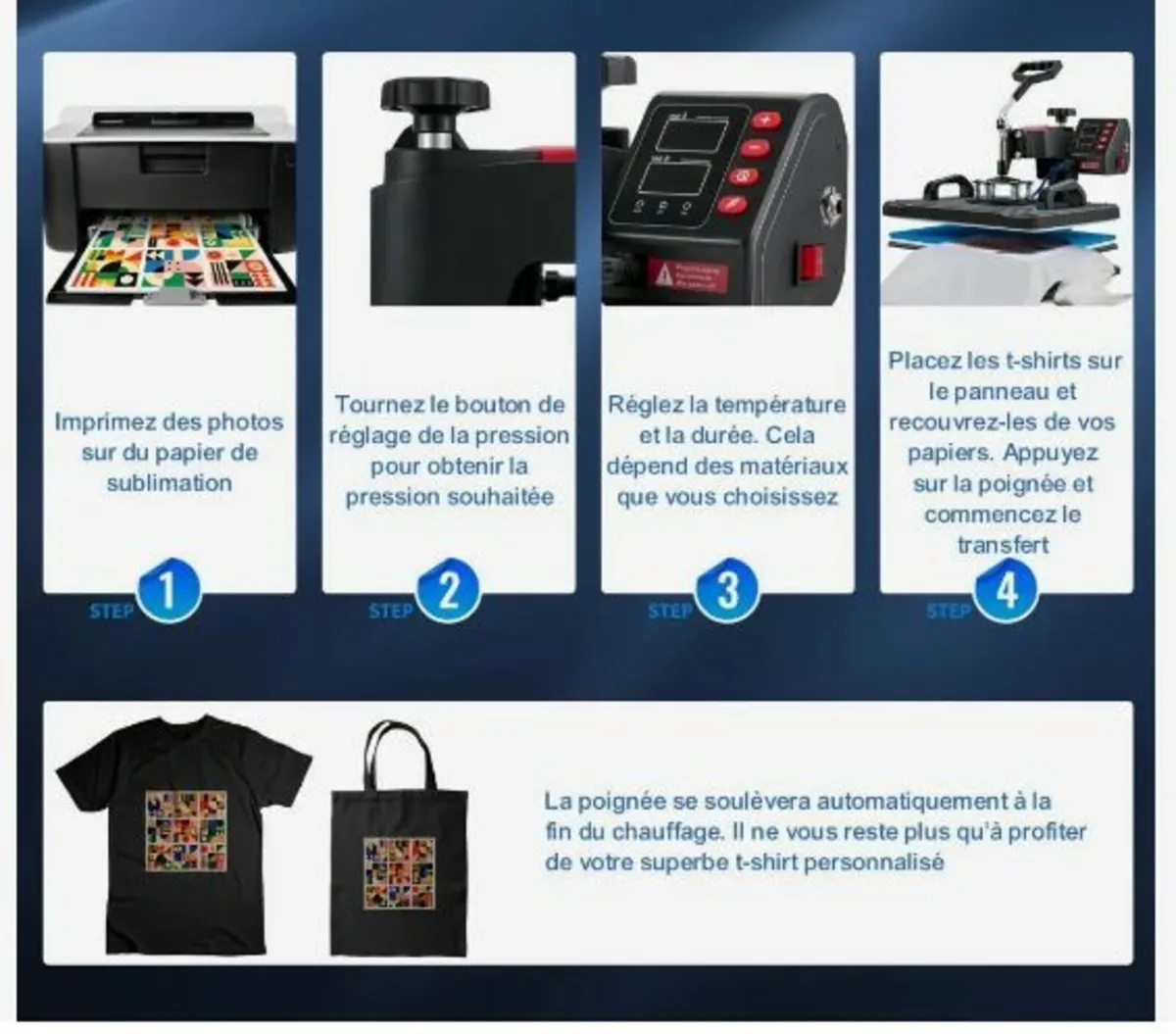 Heat Press, 5 in 1 Heat Press Machine - Image 4