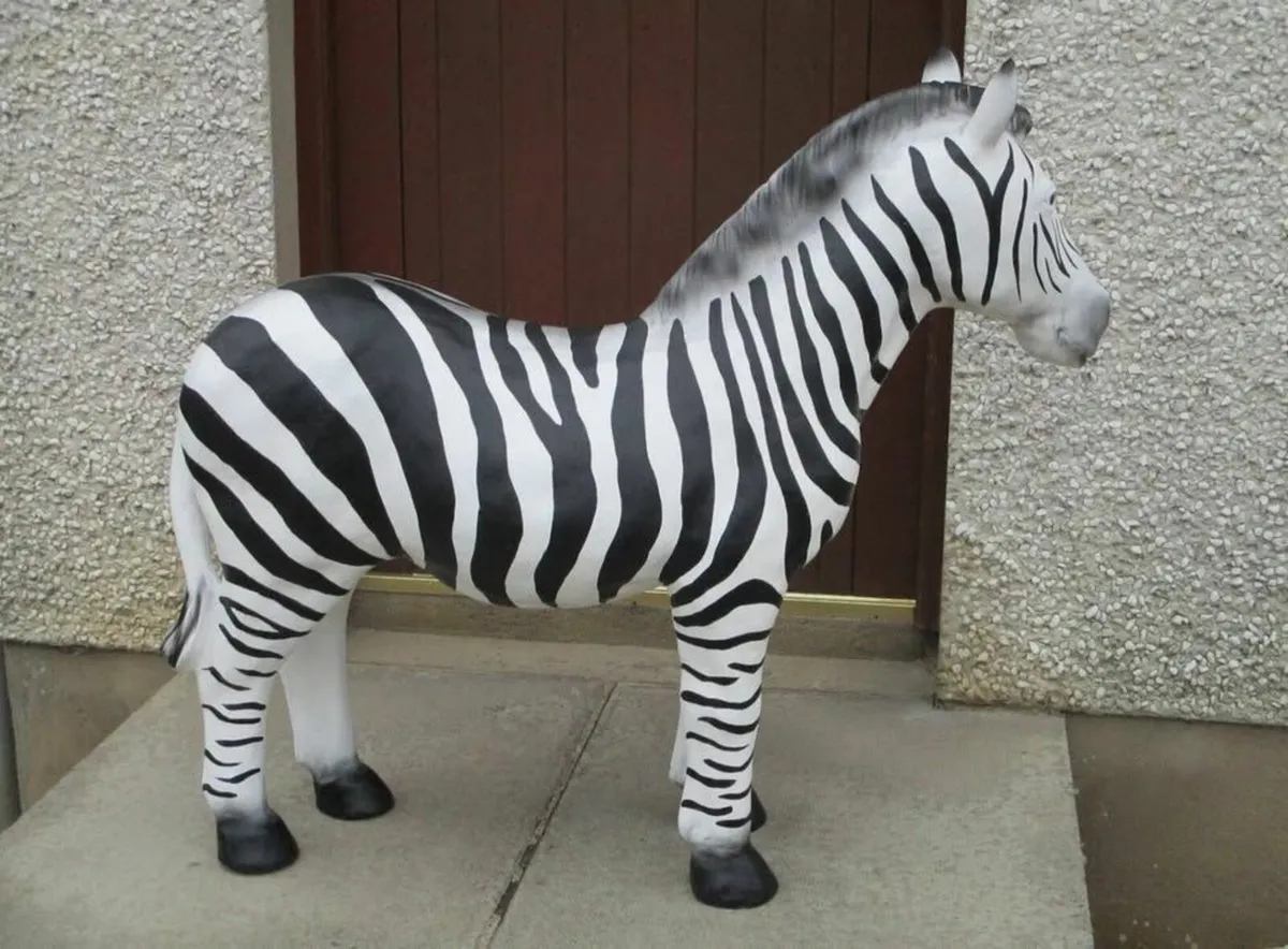 Large Fibreglass Zebra - Image 3