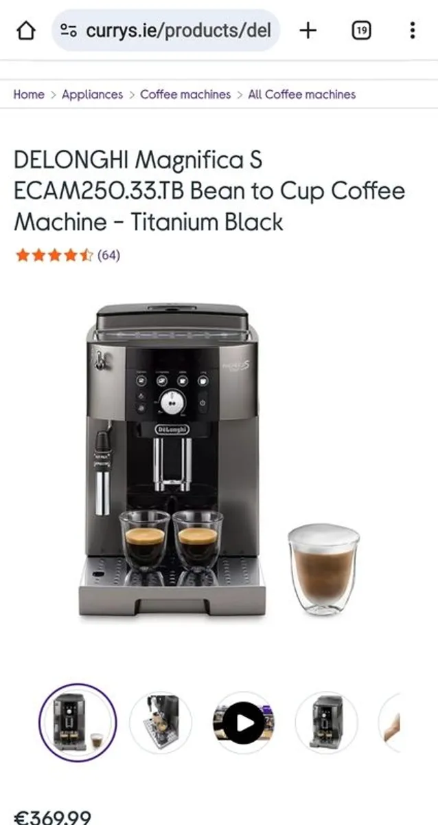 DELONGHI ECAM250.33.TB Bean to Cup Coffee Machine - Titanium Black - Image 1