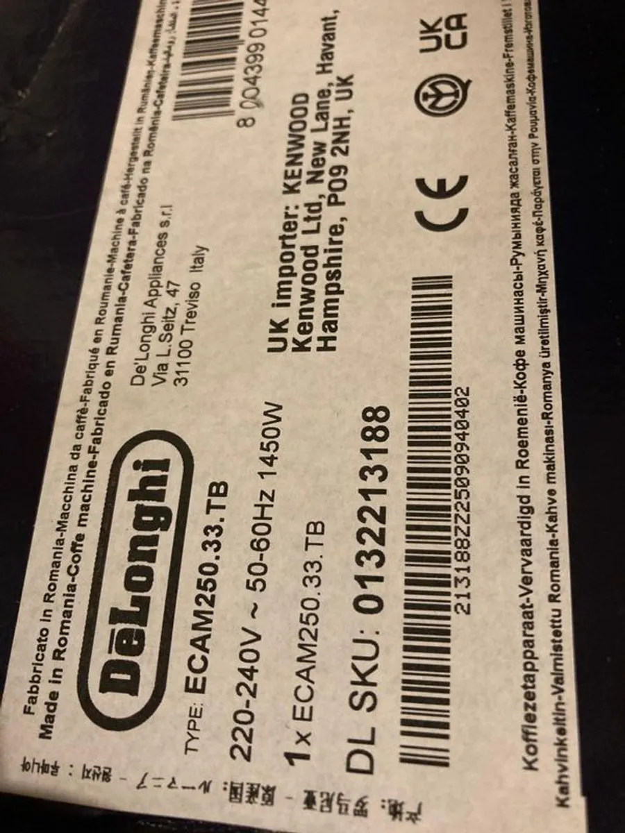 DELONGHI ECAM250.33.TB Bean to Cup Coffee Machine - Titanium Black - Image 2