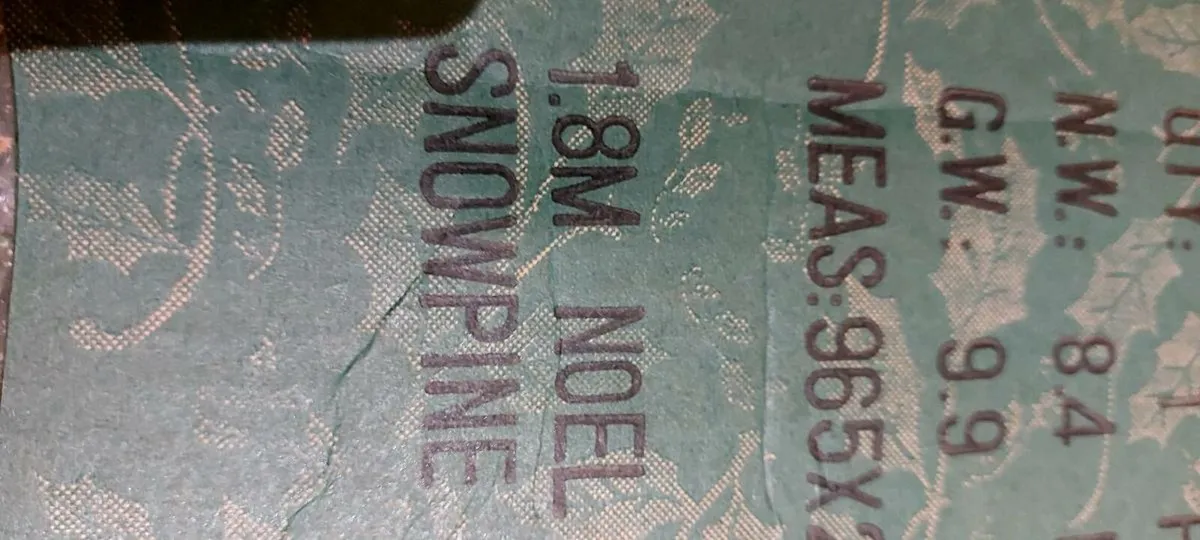 1.8m Noel snow pine Xmas tree. - Image 4