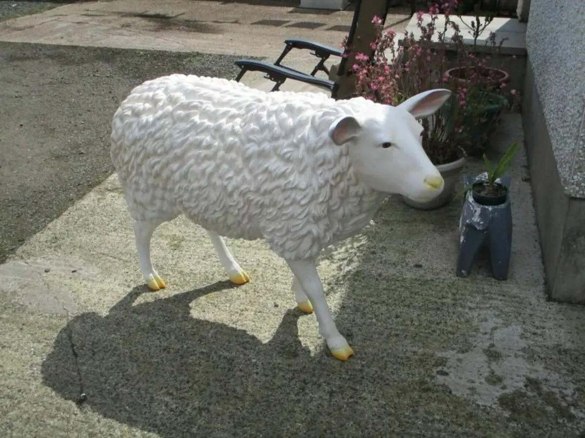 Large Fibreglass Sheep - Image 1