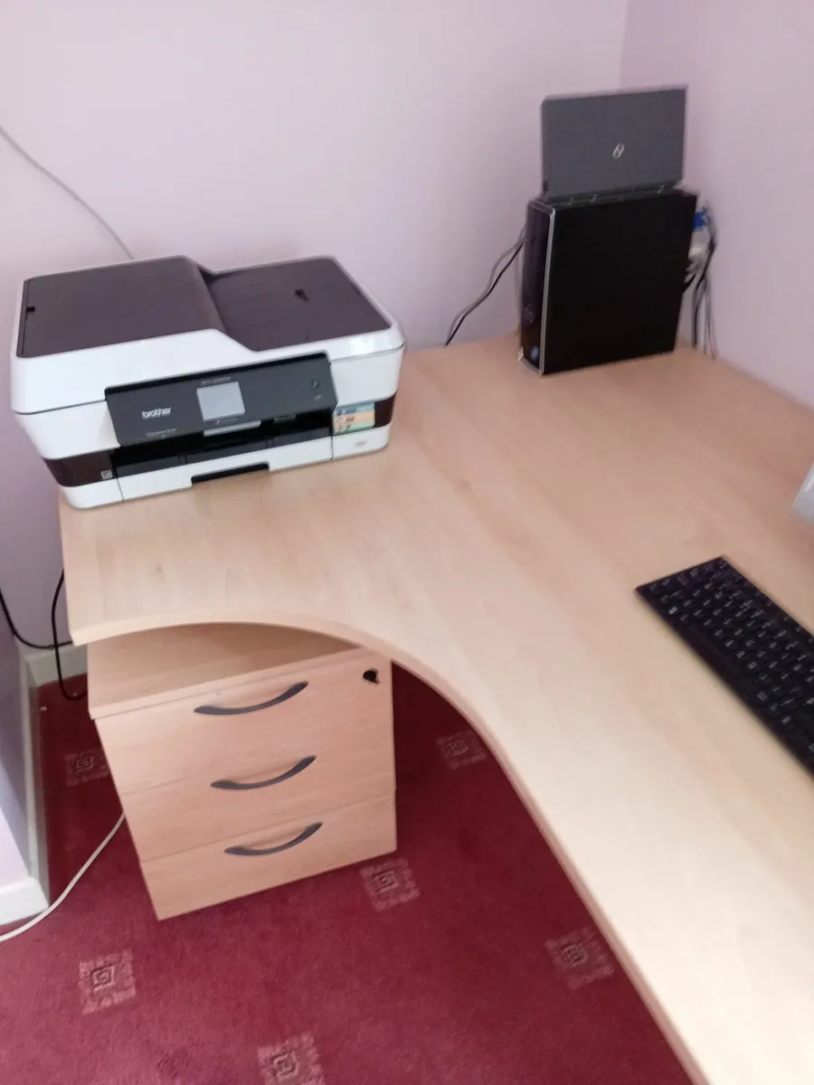 Office Desk and Drawers - Image 1