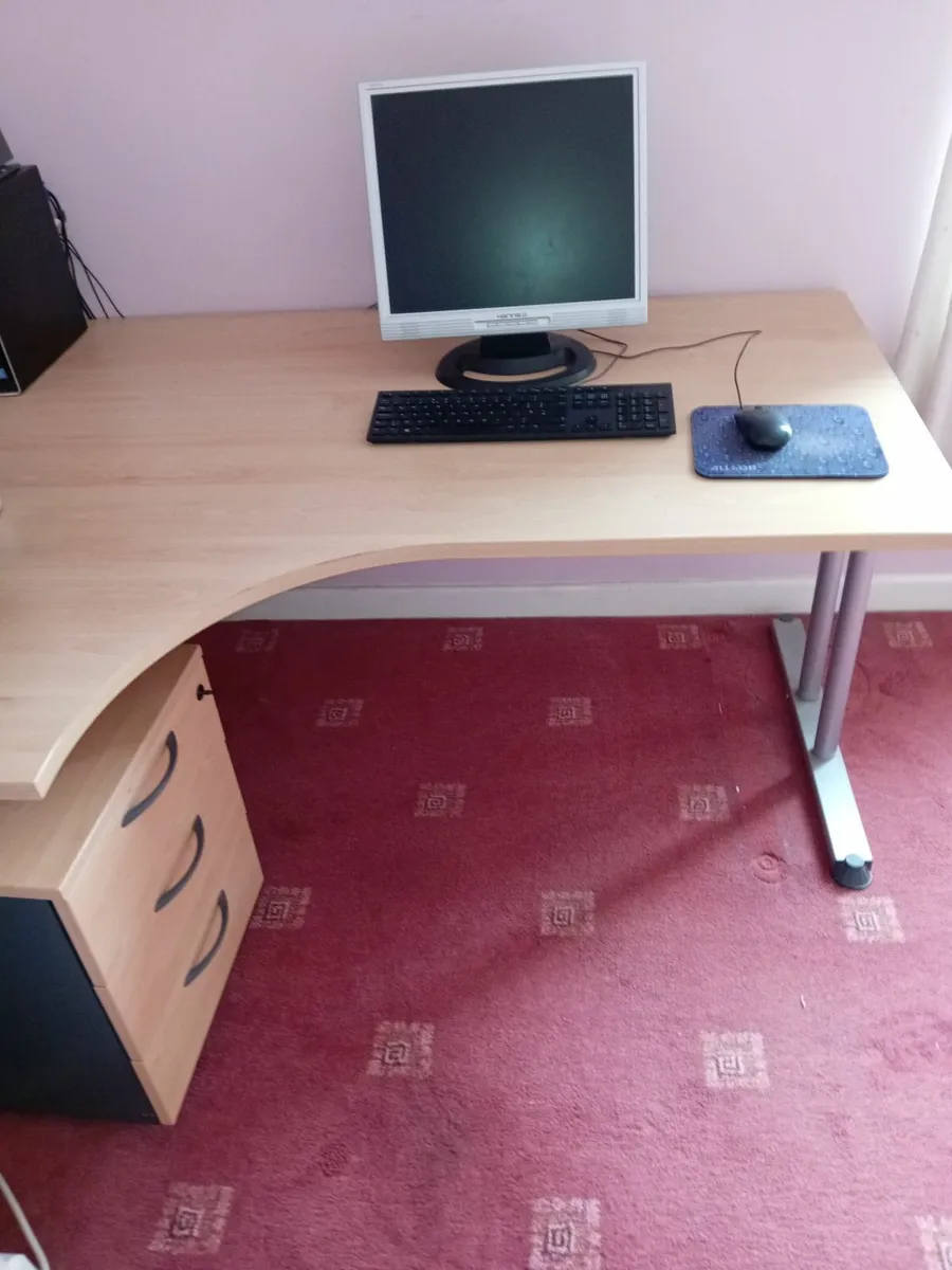 Office Desk and Drawers - Image 2