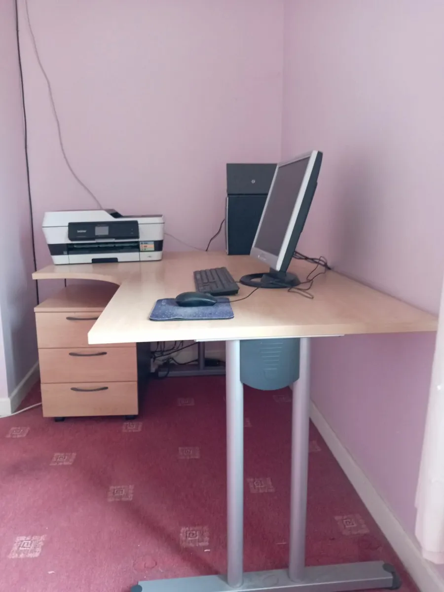 Office Desk and Drawers - Image 3