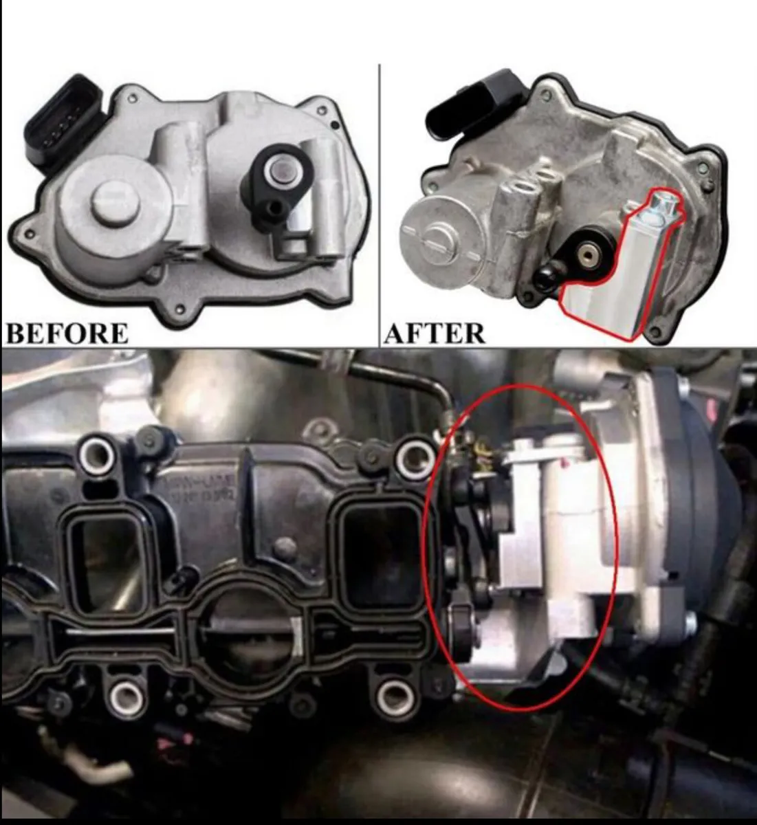 Intake Manifold P2015 Repair Bracket 03L129711E - Image 4