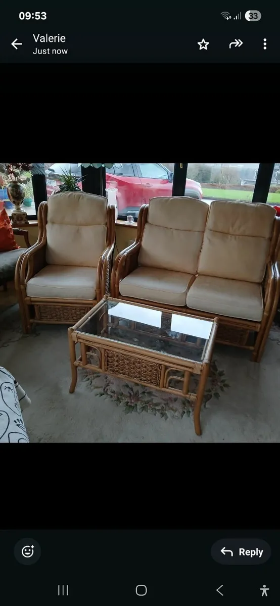 Sunroom wicker furniture