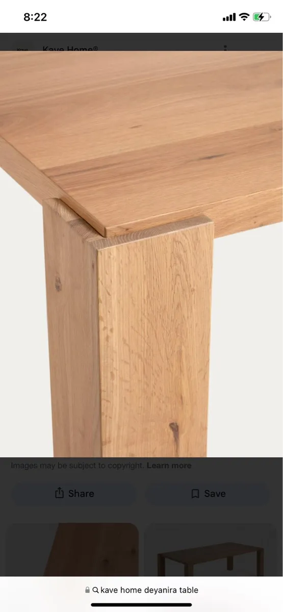 Kave home Deyanira solid oak table brand new - Image 2