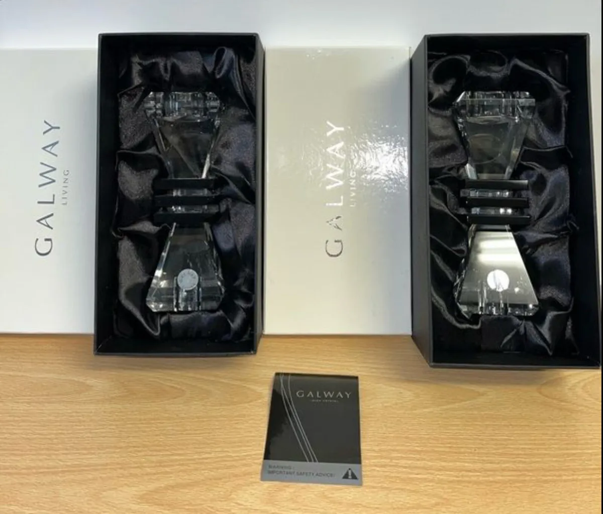 Pair of Galway Crystal 7 inch candle holders - Image 3