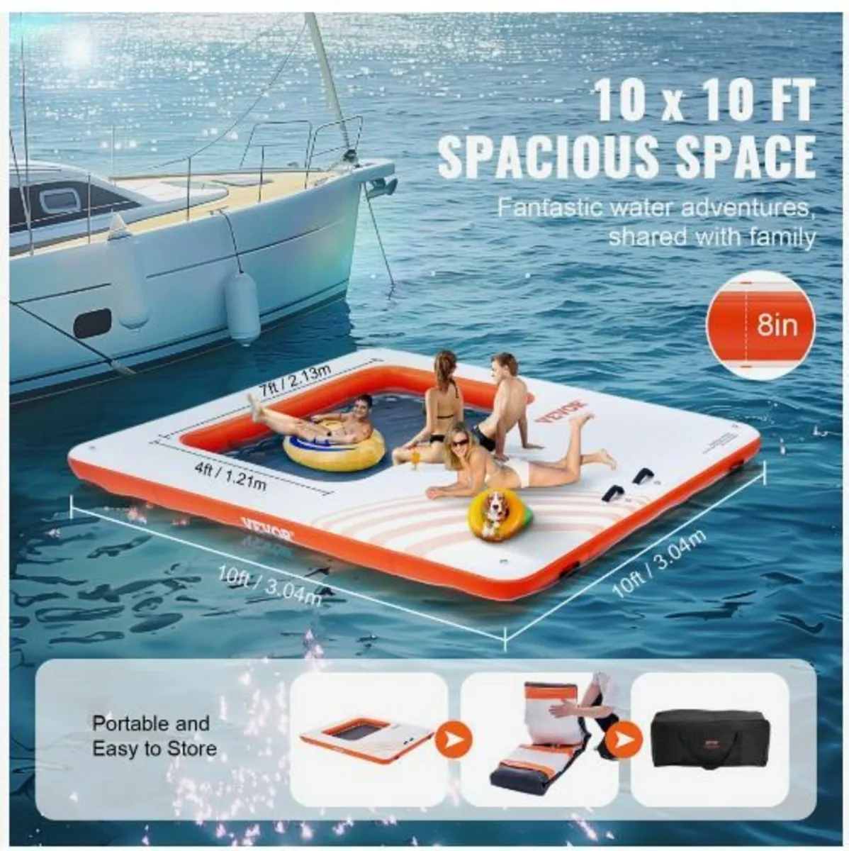 Inflatable Floating Dock, 10x10FT - Image 4