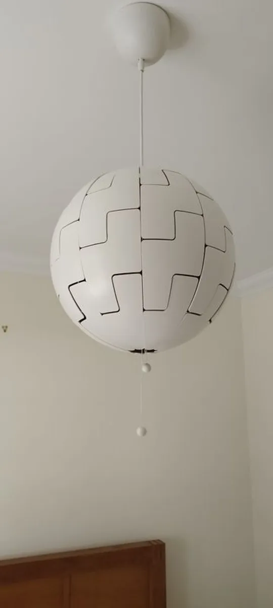 Light pendant, Ikea ps 2014 white and orange - Image 2