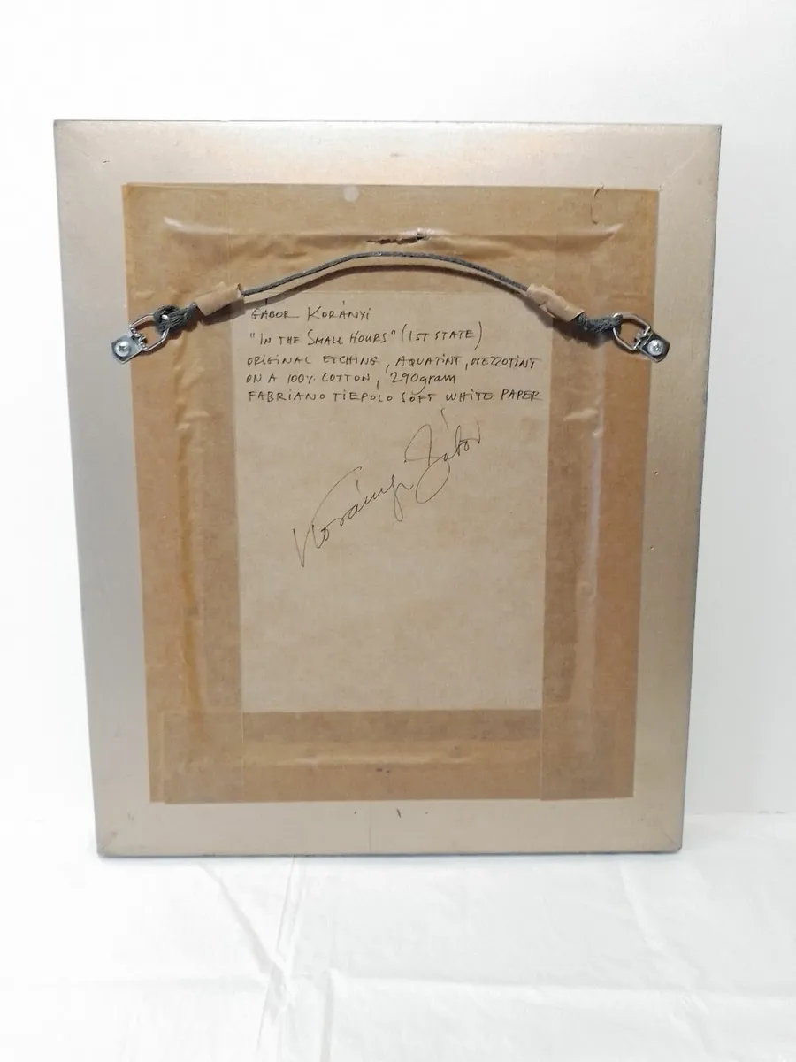 Korányi Gábor In The Small Hours Original Etching - Image 2