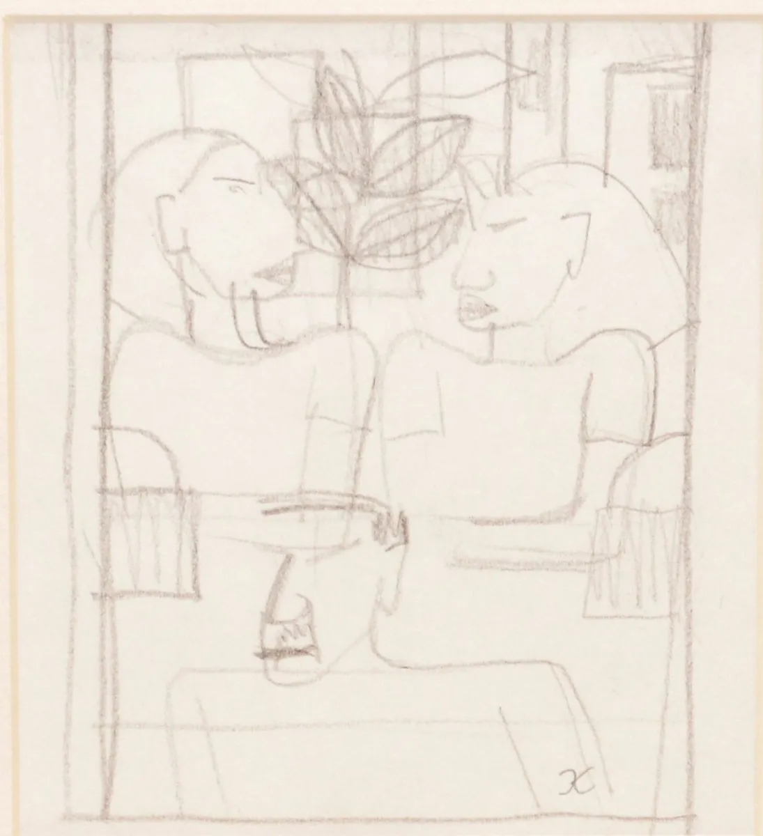 Graham Knuttel Drawing 3 Figures - Image 3