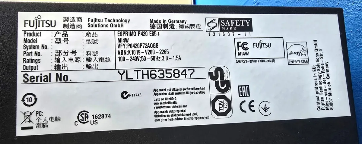 Fujitsu P420 PC-INTEL-8GB  RAM-250GB SSD-Wi Fi-W10 - Image 2