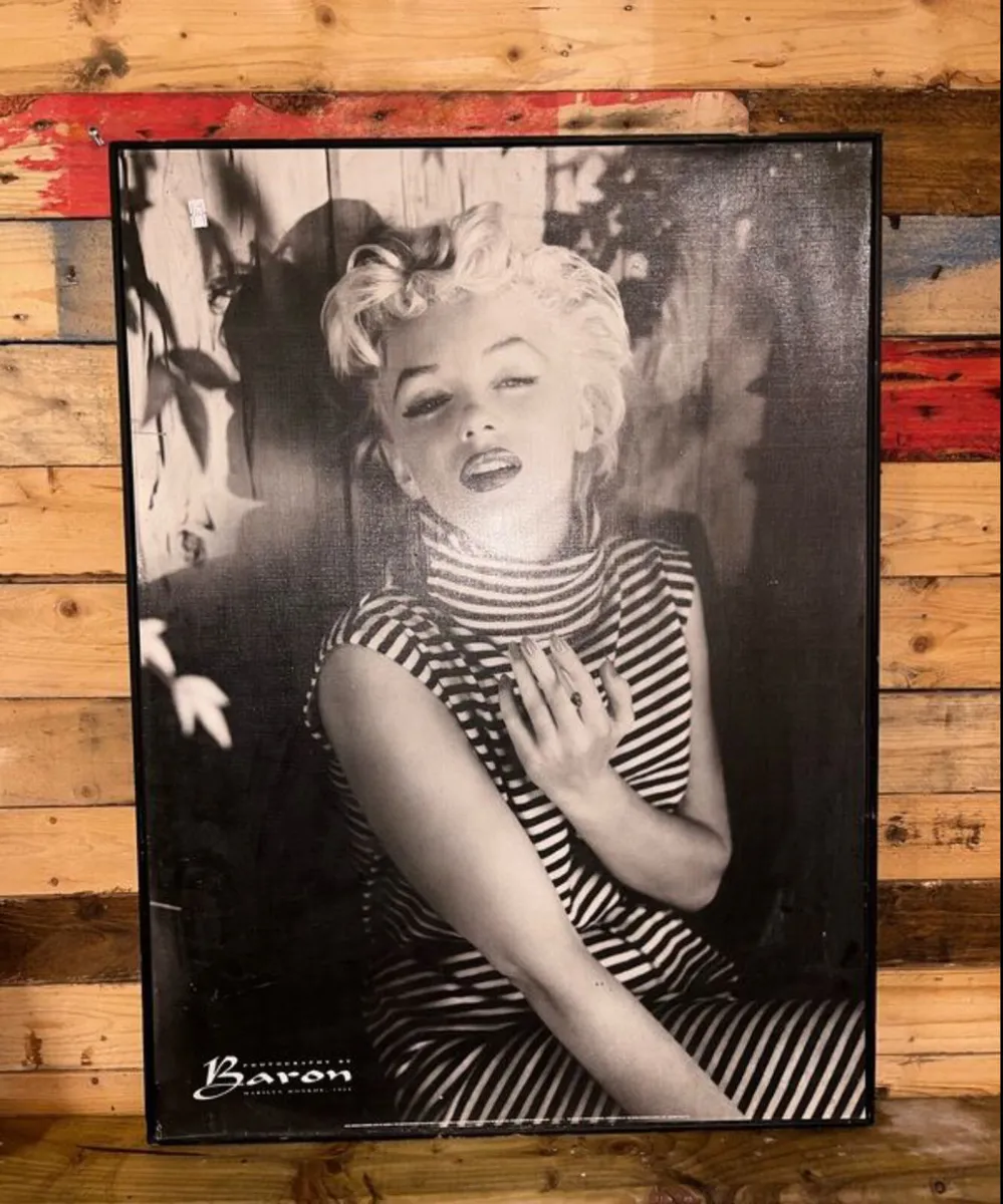 Vintage large  Marilyn Monroe print on board