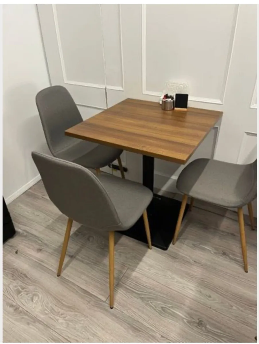 CAFE TABLE & CHAIR (Good Condition) - Image 1