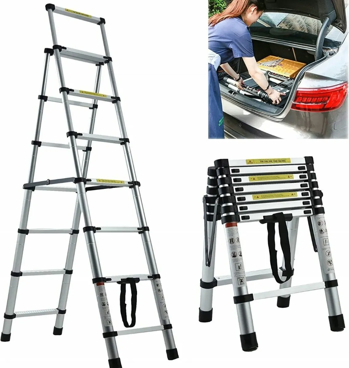 Portable Ladder A Shape Telescopic - Image 1